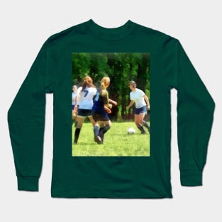 Soccer - Girls Playing Soccer Long Sleeve T-Shirt
